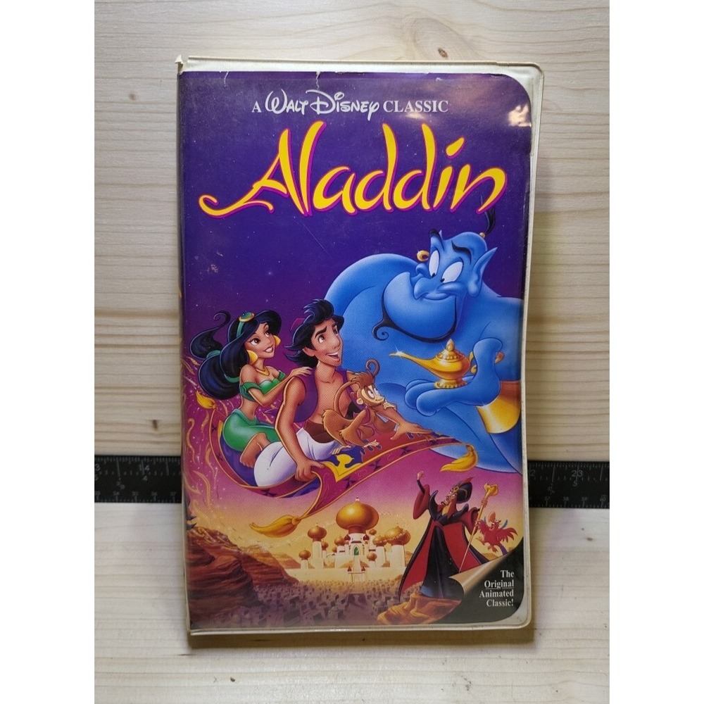 Disney Aladdin VHS 1993 Black Diamond Classic Walt Disney Home Video G Rated